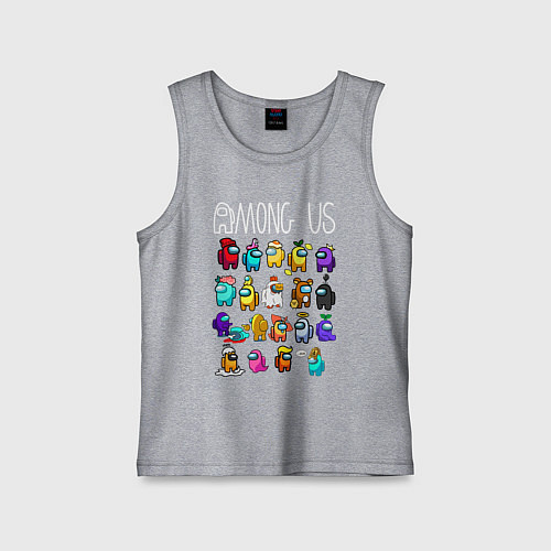 Детская майка AMONG US / Меланж – фото 1