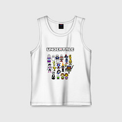 Майка детская хлопок UNDERTALE, цвет: белый