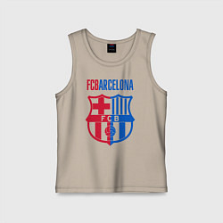 Майка детская хлопок Barcelona FC, цвет: миндальный