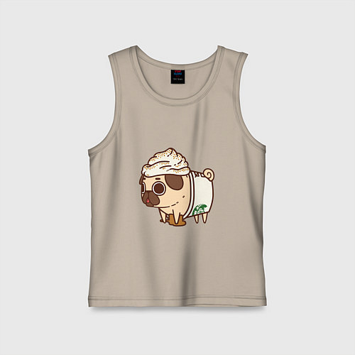 Детская майка Сладкий мопс / Миндальный – фото 1