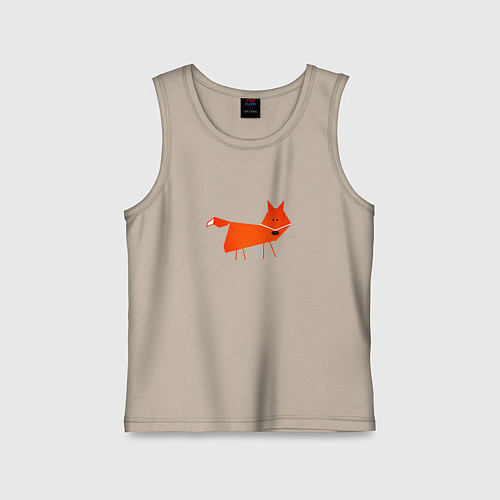 Детская майка Рыжая лисичка / Миндальный – фото 1