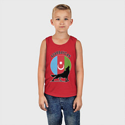 Майка детская хлопок Азербайджан, цвет: красный — фото 2