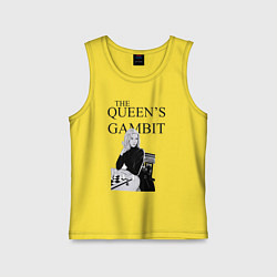 Майка детская хлопок The queens gambit, цвет: желтый