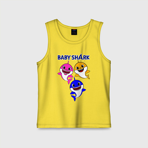 Детская майка Baby Shark / Желтый – фото 1