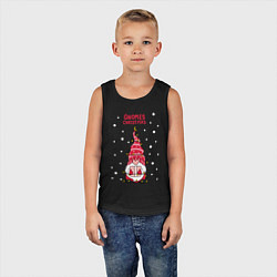 Майка детская хлопок Гном с подарком, цвет: черный — фото 2