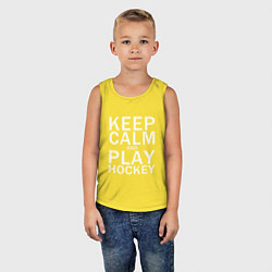 Майка детская хлопок K C a Play Hockey, цвет: желтый — фото 2