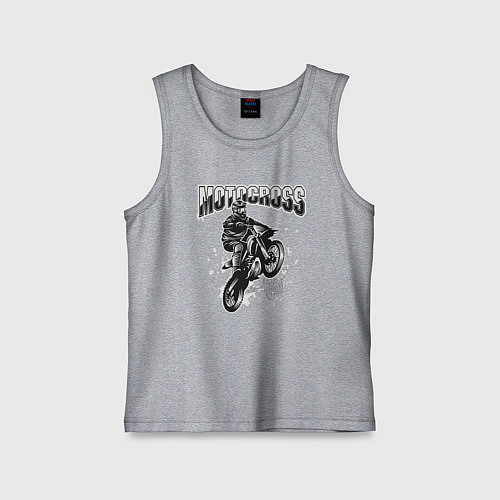 Детская майка Мотокросс / Меланж – фото 1
