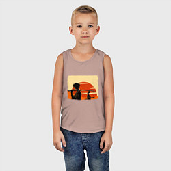 Майка детская хлопок Самурай Чамплу Мугэн и Дзин, цвет: пыльно-розовый — фото 2