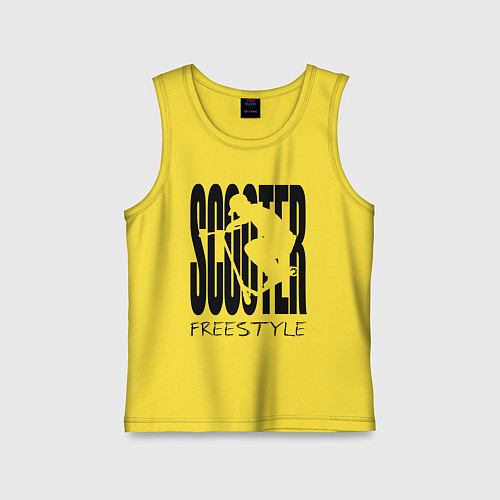 Детская майка Самокатер на стиле / Желтый – фото 1