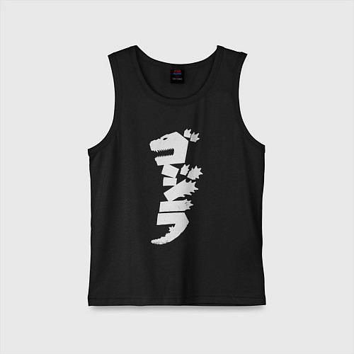 Детская майка Годзилла / Черный – фото 1