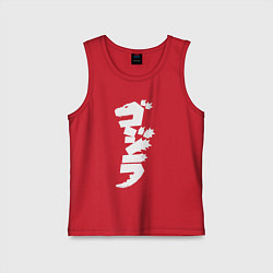 Майка детская хлопок Годзилла, цвет: красный