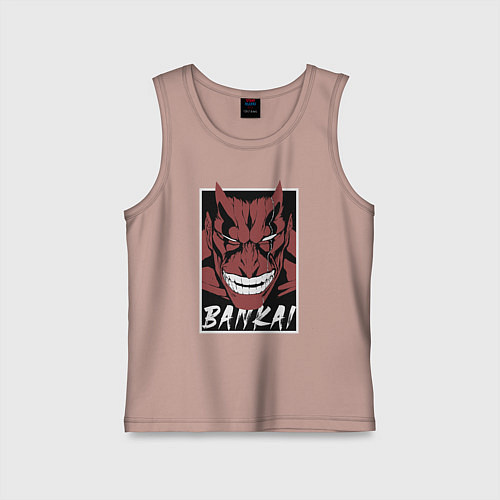 Детская майка Кенпачи Банкай / Пыльно-розовый – фото 1