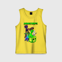 Майка детская хлопок Minecraft, цвет: желтый