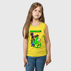 Майка детская хлопок Minecraft, цвет: желтый — фото 2