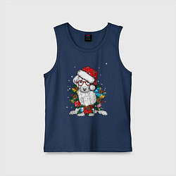 Майка детская хлопок ЛабриСанта, цвет: тёмно-синий