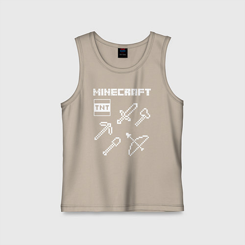 Детская майка Minecraft / Миндальный – фото 1