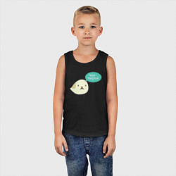 Майка детская хлопок Чык-Чырык Мем, цвет: черный — фото 2