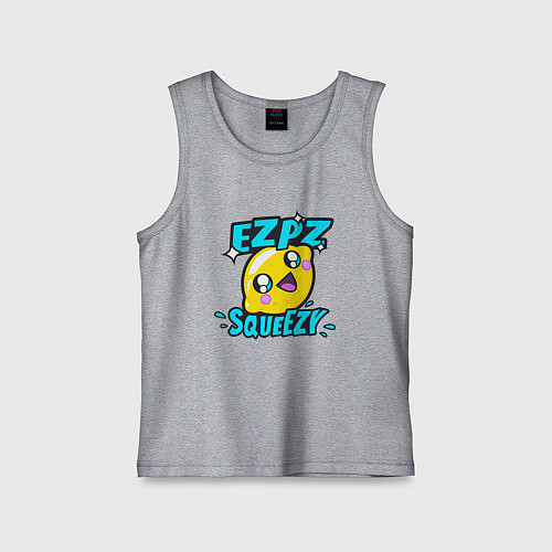 Детская майка Easy Peasy Lemon Squeezy / Меланж – фото 1