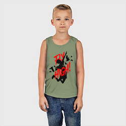 Майка детская хлопок FLY HIGH! ВОЛЕЙБОЛ, цвет: авокадо — фото 2