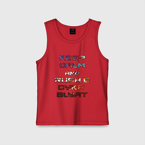 Детская майка Rush B CYKA BLYAT / Красный – фото 1