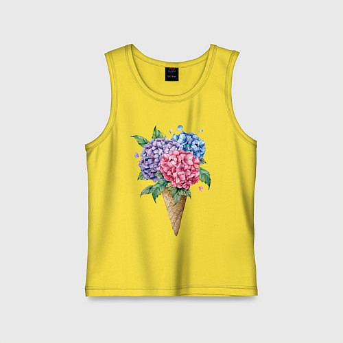 Детская майка Букет цветов в рожке / Желтый – фото 1