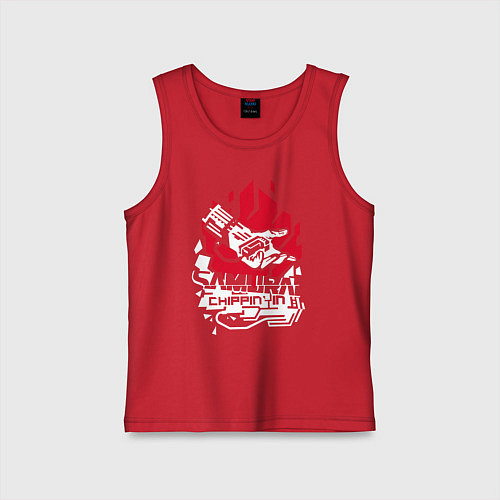 Детская майка Cyberpunk 2077 SAMURAI / Красный – фото 1