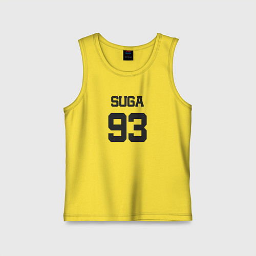 Детская майка BTS - Suga 93 / Желтый – фото 1