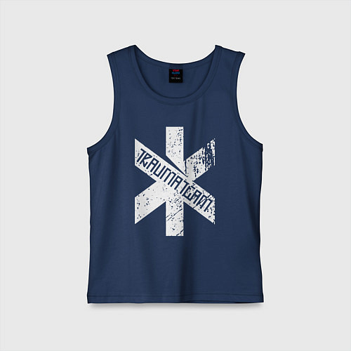 Детская майка TRAUMA TEAM Cyberpunk 2077 / Тёмно-синий – фото 1