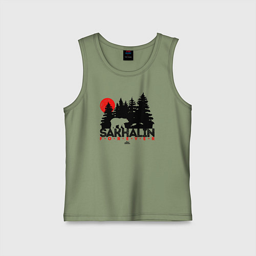 Детская майка Sakhalin forever / Авокадо – фото 1