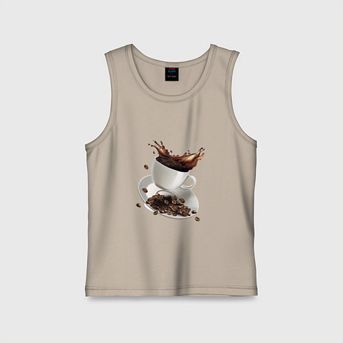 Детская майка Кофеек / Миндальный – фото 1