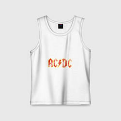 Майка детская хлопок AC DC HIGH VOLTAGE, цвет: белый