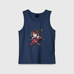 Майка детская хлопок Чиби Бэй Доу, цвет: тёмно-синий