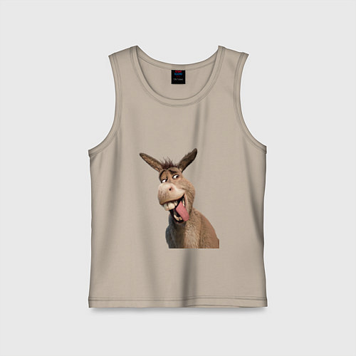 Детская майка Шрек: Осел / Миндальный – фото 1