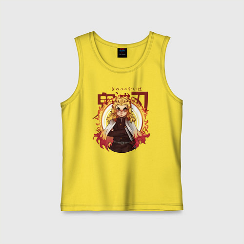 Детская майка Огненный Столп Kimetsu no Yaiba / Желтый – фото 1
