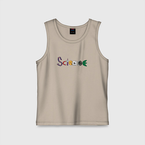 Детская майка Science / Миндальный – фото 1