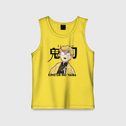 Майка детская хлопок Зеницу Агацума Kimetsu no Yaiba, цвет: желтый