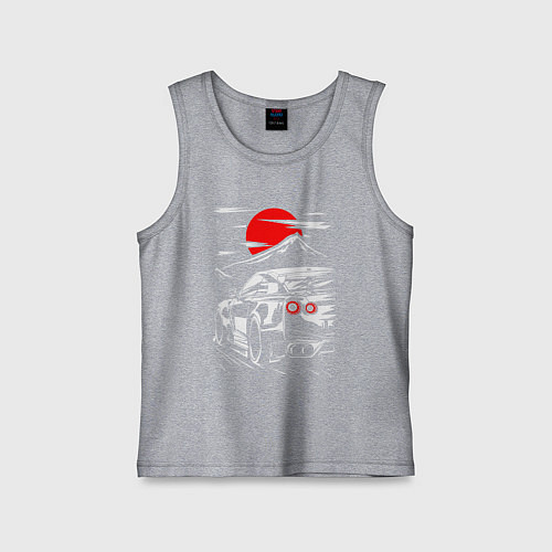 Детская майка NUSSAN GT-R НИССАН GTR / Меланж – фото 1