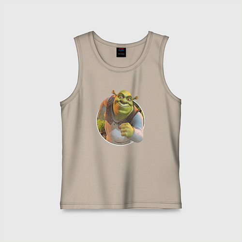 Детская майка Шрек бежит / Миндальный – фото 1