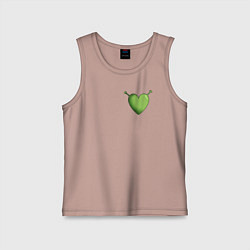 Майка детская хлопок Шрек Love, цвет: пыльно-розовый