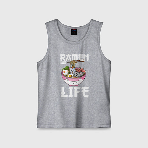 Детская майка Ramen life / Меланж – фото 1