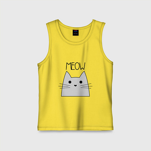 Детская майка Котик - Мяу / Желтый – фото 1