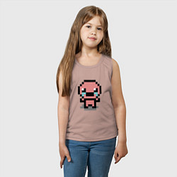 Майка детская хлопок Pixel isaac, цвет: пыльно-розовый — фото 2