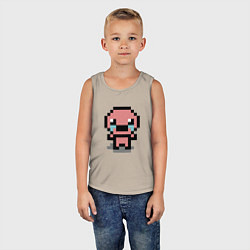 Майка детская хлопок Pixel isaac, цвет: миндальный — фото 2