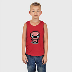 Майка детская хлопок Pixel isaac, цвет: красный — фото 2