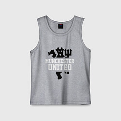 Майка детская хлопок Манчестер Юнайтед Red Devils, цвет: меланж