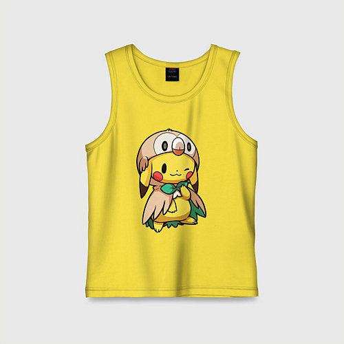 Детская майка Пикачу - совенок / Желтый – фото 1