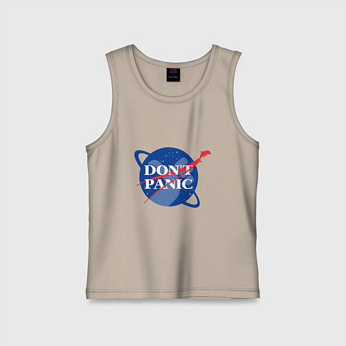 Детская майка Без паники / Миндальный – фото 1