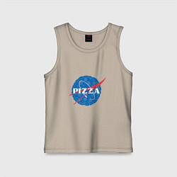 Майка детская хлопок NASA Pizza, цвет: миндальный