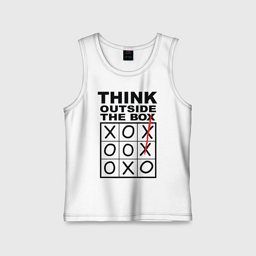 Детская майка THINK OUTSIDE THE BOX / Белый – фото 1