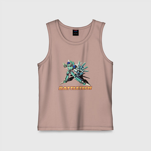 Детская майка Battletech Comics / Пыльно-розовый – фото 1